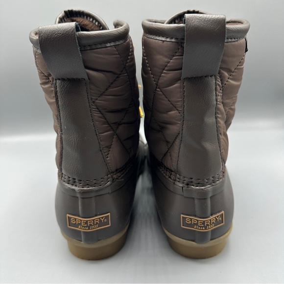 Sperry Saltwater Nylon Rain Snow Duck Boots Mens size 10.5 Brown - Picture 7 of 12